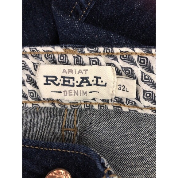ARIAT R.E.A.L High Rise ALEXA  Flare Jeans Dk Wash 10041112 EUC 32 X 34.5 32L - Picture 5 of 7
